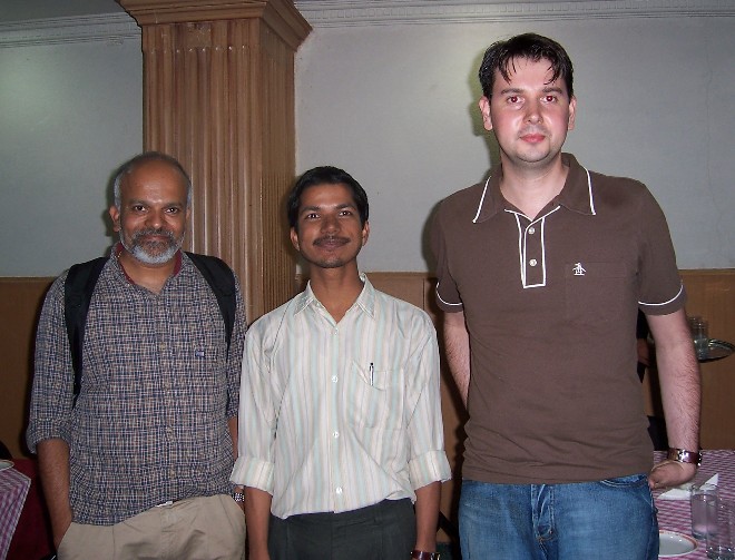 RK and animesh with Lutz at summer school