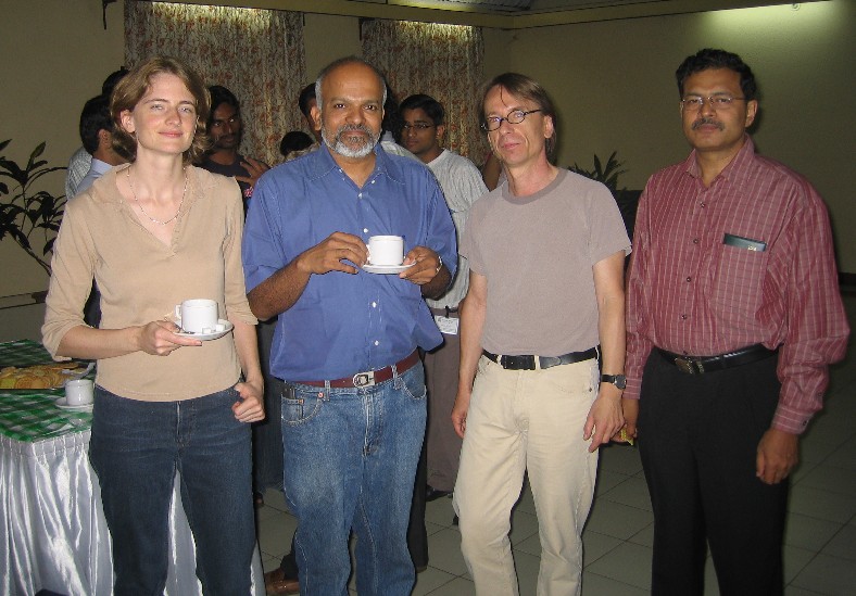 Tanja, RK, Ulli Scherf and V. Chandrasekhar at Frontiers in polymer chemsitry, summer school